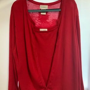 Chadwick’s red 2 piece Sweater Set Size L